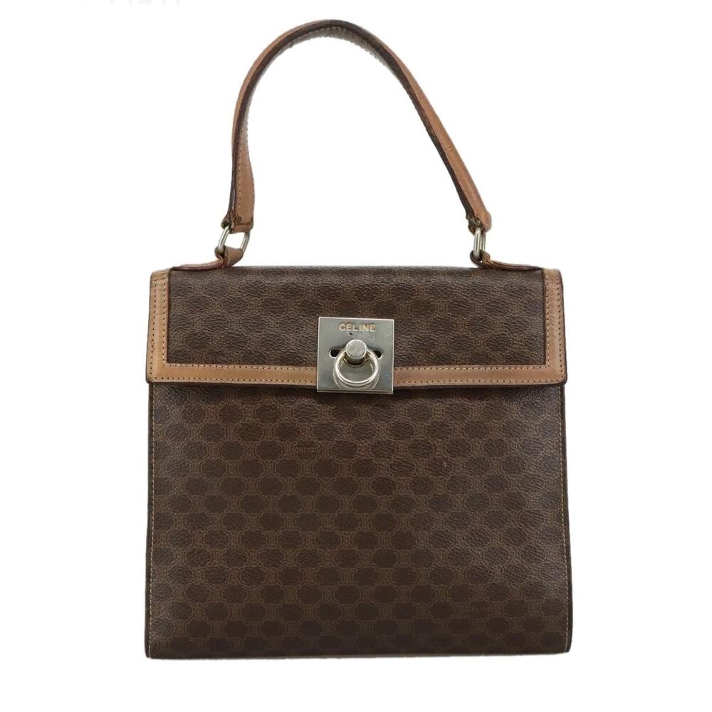 Celine Macadam Handbag Brown
